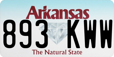 AR license plate 893KWW