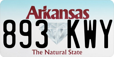 AR license plate 893KWY