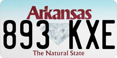 AR license plate 893KXE