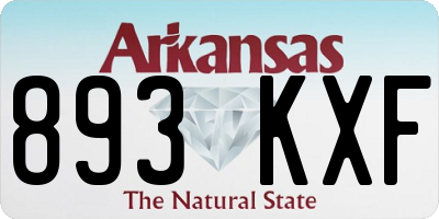 AR license plate 893KXF