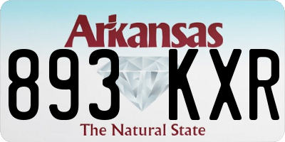 AR license plate 893KXR