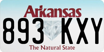 AR license plate 893KXY