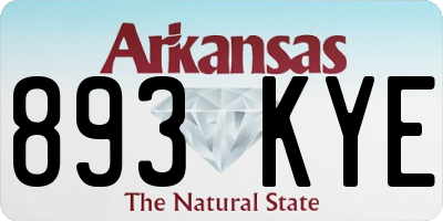 AR license plate 893KYE