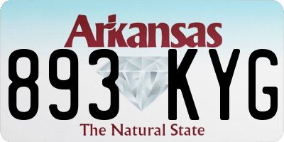 AR license plate 893KYG