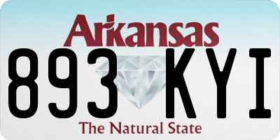 AR license plate 893KYI