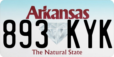 AR license plate 893KYK