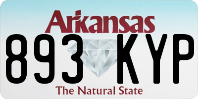 AR license plate 893KYP