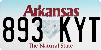 AR license plate 893KYT