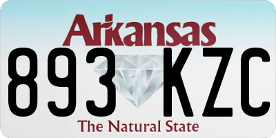 AR license plate 893KZC