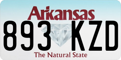 AR license plate 893KZD