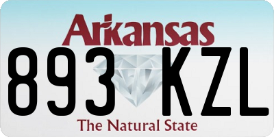 AR license plate 893KZL
