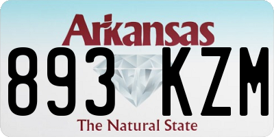 AR license plate 893KZM