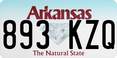 AR license plate 893KZQ