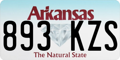 AR license plate 893KZS
