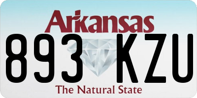 AR license plate 893KZU