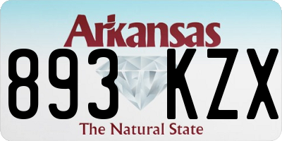 AR license plate 893KZX