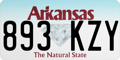 AR license plate 893KZY