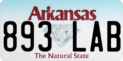 AR license plate 893LAB