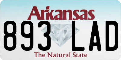 AR license plate 893LAD