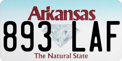 AR license plate 893LAF