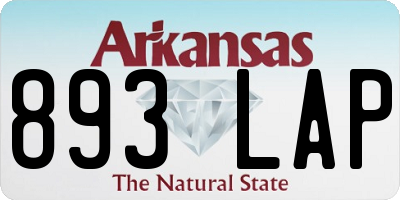 AR license plate 893LAP