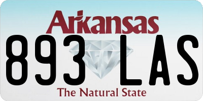 AR license plate 893LAS