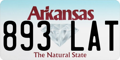 AR license plate 893LAT