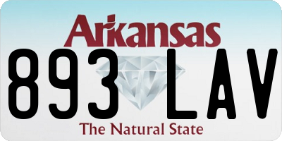 AR license plate 893LAV