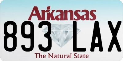 AR license plate 893LAX