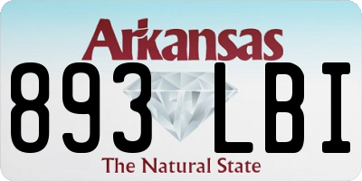 AR license plate 893LBI