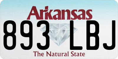 AR license plate 893LBJ