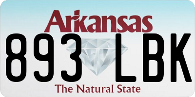 AR license plate 893LBK