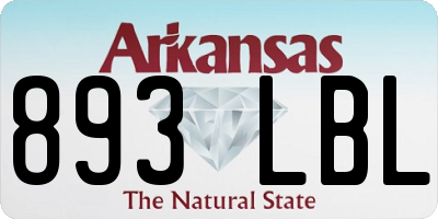 AR license plate 893LBL