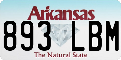 AR license plate 893LBM