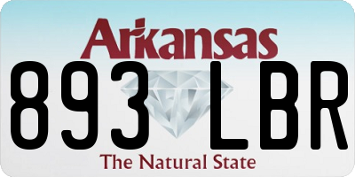 AR license plate 893LBR