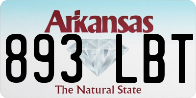 AR license plate 893LBT