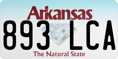 AR license plate 893LCA