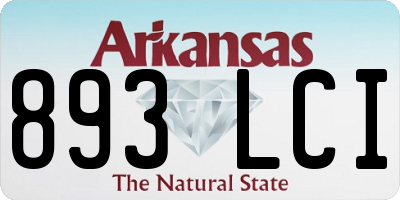 AR license plate 893LCI