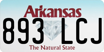 AR license plate 893LCJ