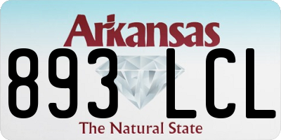 AR license plate 893LCL