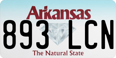 AR license plate 893LCN