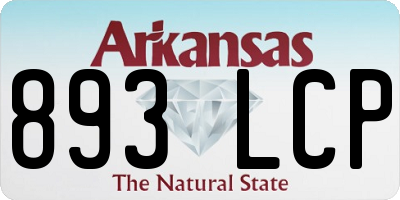 AR license plate 893LCP