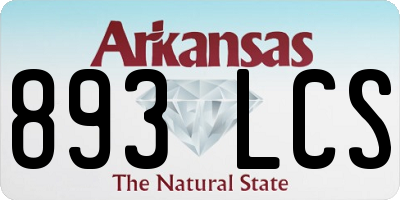AR license plate 893LCS