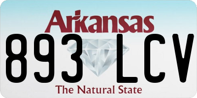 AR license plate 893LCV