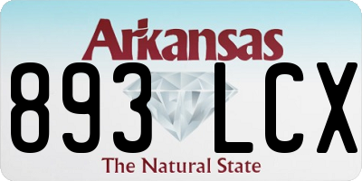 AR license plate 893LCX