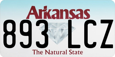 AR license plate 893LCZ