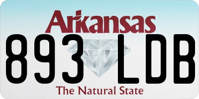 AR license plate 893LDB