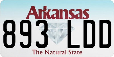 AR license plate 893LDD