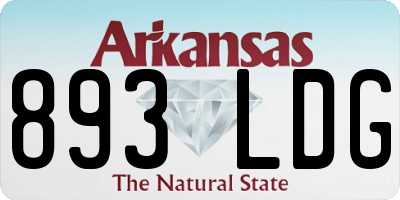 AR license plate 893LDG