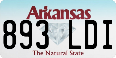 AR license plate 893LDI